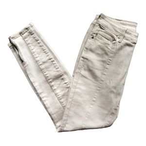 NWOT kendall & kylie off-white/cream moto skinny jeans, size 24